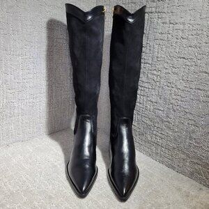Torgeis Tata Women's Size 6.5 US Black Zipper Pointed Toe Tall Fashion Boots
